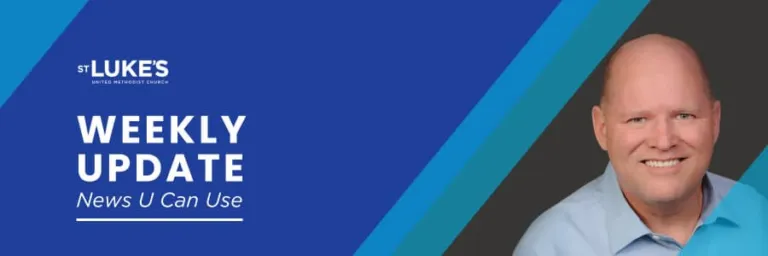 A man smiles next to text that reads "Weekly Update" and "News U Can Use" on a blue background.