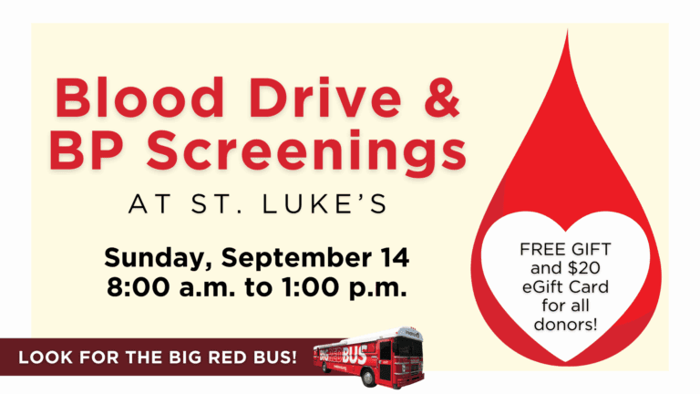 Free BP Screenings and Blood Drive