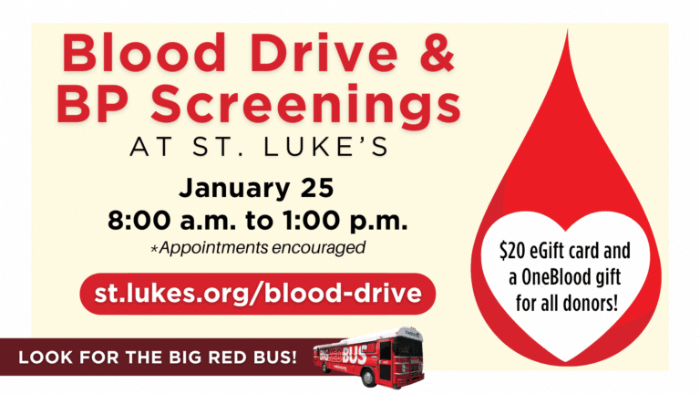 Free BP Screenings and Blood Drive